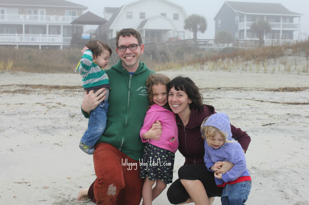 keely p.j. and family on beach