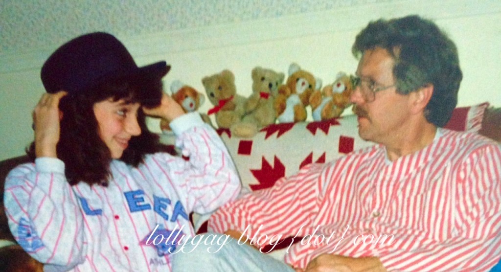 Keel and Dad at Christmas 1993